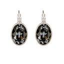 EARRINGS CAMPS &amp; CAMPS OVAL DARK GREY