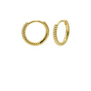 Karma Oorbellen Plain Hinged Hoops Half Twisted 12mm