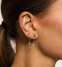 Anna + Nina Single Ocean's Opulence Chain Stud Oorbel