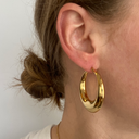 Stainless Steel Zilveren Chunky Hoops 4.0cm