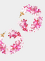 Olivia Dar Earrings Flower Hoops Small Mix Pink