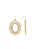 Lott Oorbellen Open Oval Flat Beads S - Latte/Gold