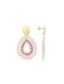 Lott Earrings Drop Crystal Small - Crystal Pink