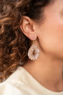 Lott Earrings Drop S Raw - Crystal Nude