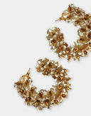 Olivia Dar Earrings Flower Hoops Small Gold