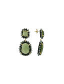 Lott Earrings Pendant Earring Double M - Cool Green