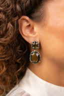 Lott Earrings Pendant Earring Double M - Cool Green