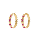 Anna + Nina Large Beloved Mauve Hoop Oorbellen
