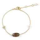 Pure by Nat Bracelet Oval Stone Smoky Quartz