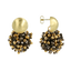 Lott Earrings Globe L Double Stones Green