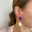 Lott Earrings Creole XS Purple Pearl