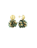 Lott Earrings Sequin Flower Globe S - Old Green