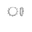 EARRINGS KARMA HINGED DIAMOND SPIKE HOOP
