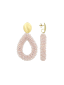 Lott Earrings Drop L - Crystal Pink