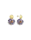 Lott Oorbellen Double Sequins Globe S - Metallic Silver/Lavender