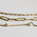 Karma Bracelet Plain Round Square Chain