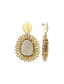 Lott Oorbellen Oval Beads With Stone M - Orange Crush