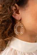 Lott Oorbellen Open Oval Flat Beads S - Latte/Gold