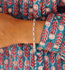 Anna + Nina Twin Rolo Armband Zilver