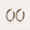 Gas Bijoux Earrings Caftan Hoop Grey