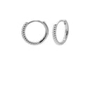 Karma Oorbellen Plain Hinged Hoops Half Twisted 12mm