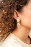 Lott Earrings Squeezed Drop - Natural Mix