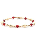 PScallme Bracelet Mix Bordeaux Red Basic