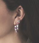 Anna + Nina Large Beloved Mauve Hoop Oorbellen