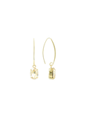 Lott Earrings Oval Strass Pendant S - Shadow