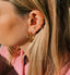 Anna + Nina Thick Plain Hoop Earrings L