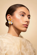 Lott Oorbellen Sequin Flower - Yellow/Lavender/Mint