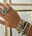PScallme Ring Flat Stone Green