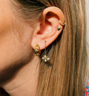 Anna + Nina Single Antique Soul Stud Chain Oorbel