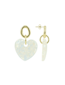 Lott Oorbellen Heart L - Crystal Flakes