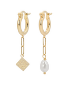 Anna + Nina Dangling Treasure Hoop Oorbellen