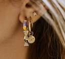 OORBELHANGER ANNA + NINA SMILEY EARRING CHARM