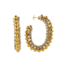 Lott Oorbellen Oval Creole Deluxe L Grey