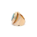 PScallme Ring Flat Stone Green