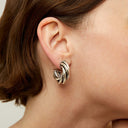 Gas Bijoux Oorbellen Atik Hoop Mini Zilver