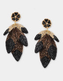 Olivia Dar Oorbellen Leaf Multi Black