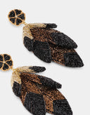 Olivia Dar Oorbellen Leaf Multi Black