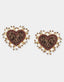 Olivia Dar Oorbellen Pearl Heart Bronze