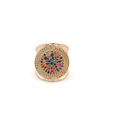 Ring flat multi goldplated
